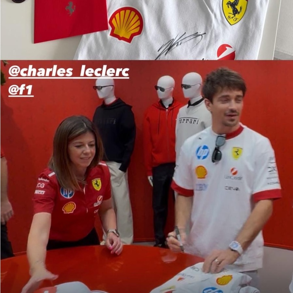 FORMULA ONE FERRARI JERSEY- SIGNED BY CHARLES LECLERC (Accepting Offers) - Picture 6 of 6